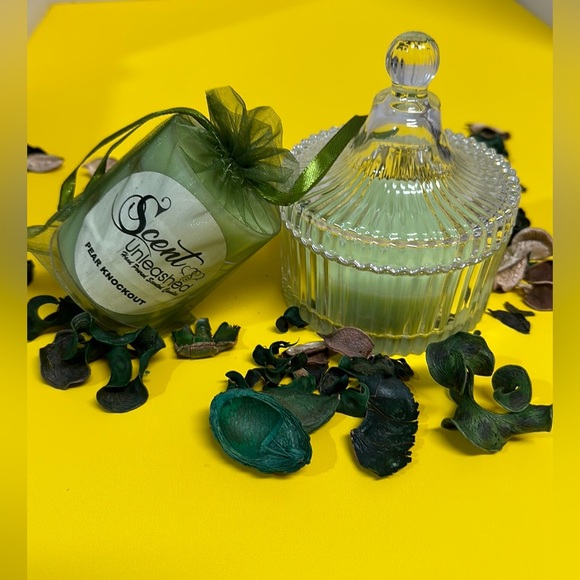 PEAR KNOCKOUT, FUZZY PATCHOULI, FRESH CLEAN COTTON, MAHOGANY COCONUT SHEA BUTTER - Picture 10 of 13